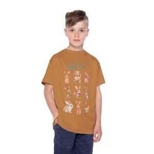 Kids Tan Bunny Graphic T-Shirt
